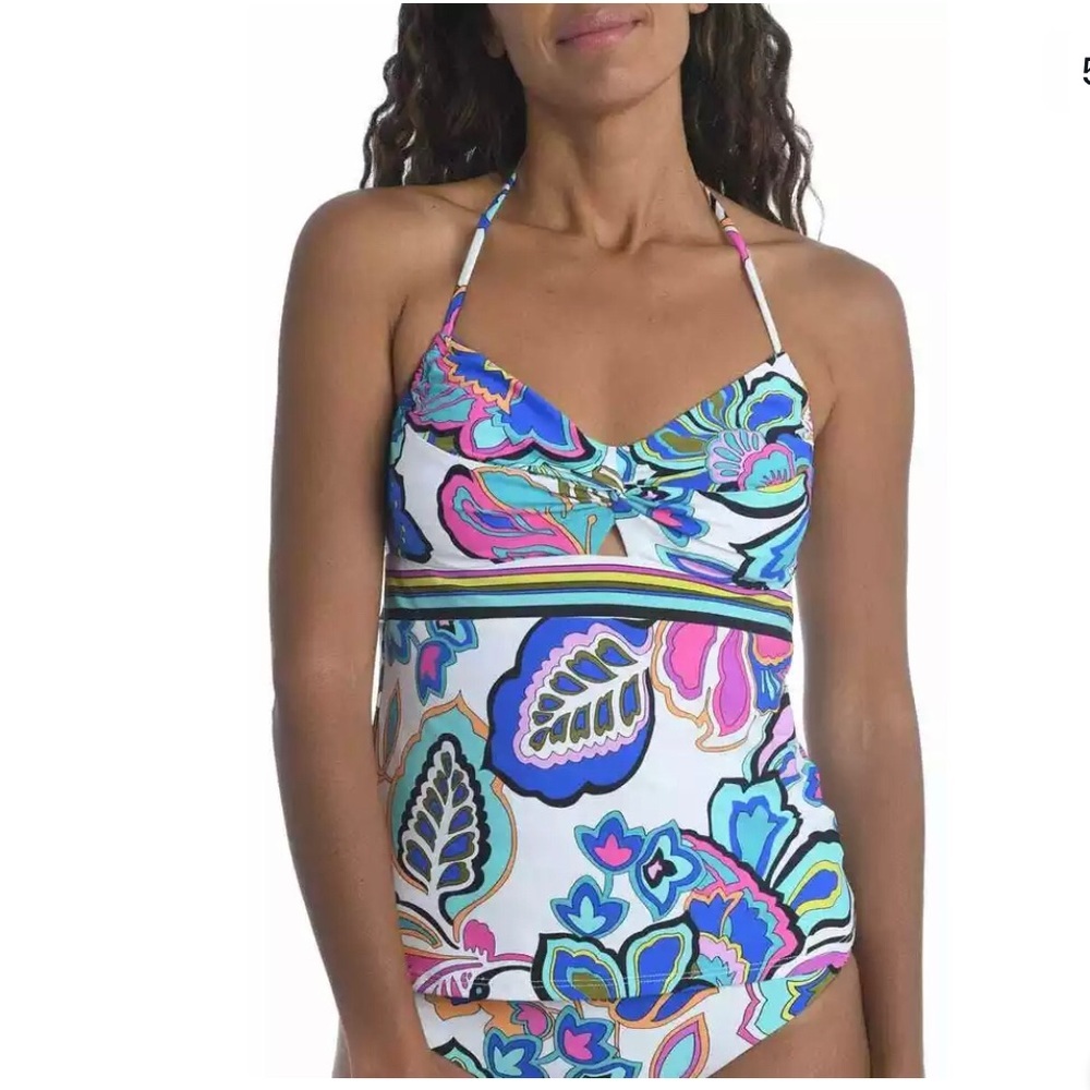 Trina Turk Mandalay Twist Front HalterTankini Swim